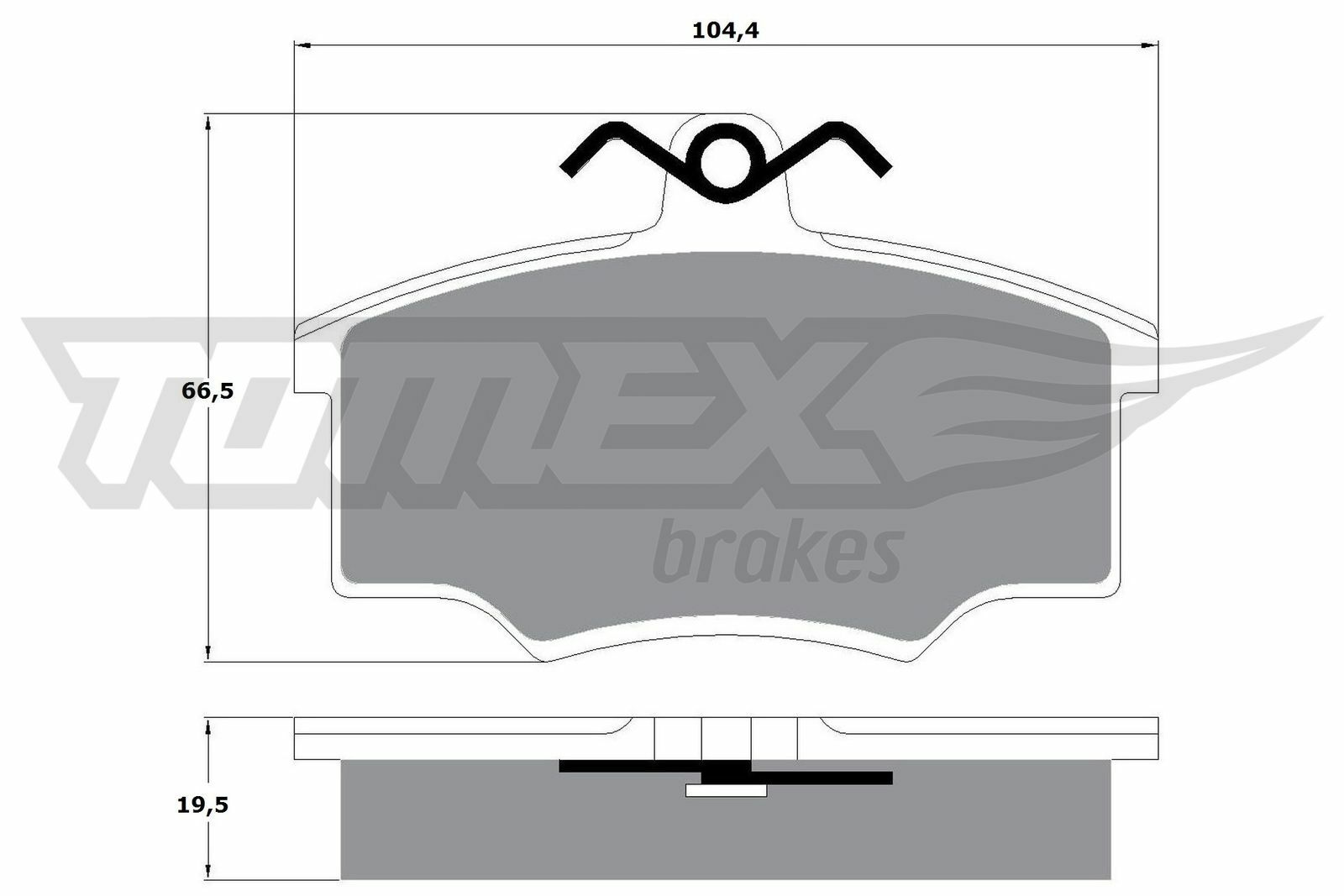 Sada brzdových destiček, kotoučová brzda TOMEX Brakes